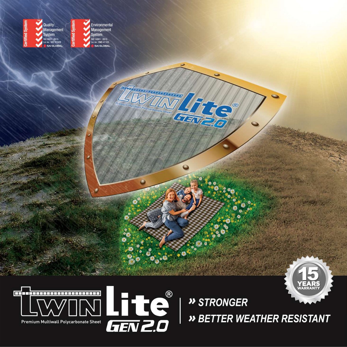 Twinlite Gen 2 Premium Multiwall Polycarbonate Sheet