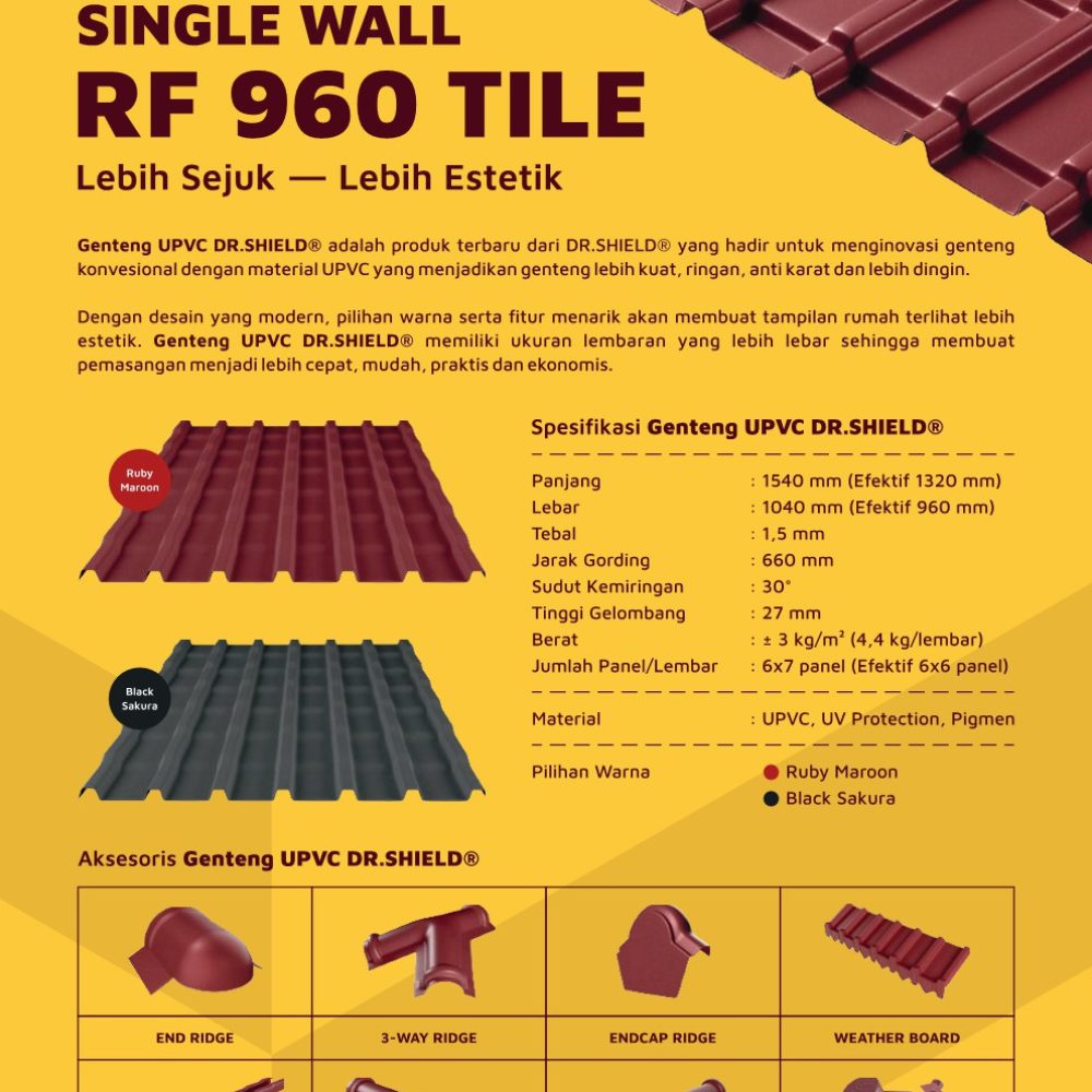 Dr. Shield RF 960 Tile uPVC Tile