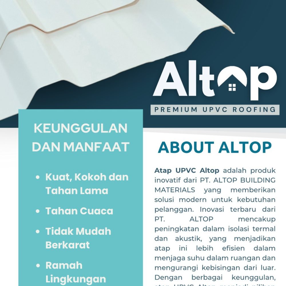 Atap uPVC Altop Premium Single Layer